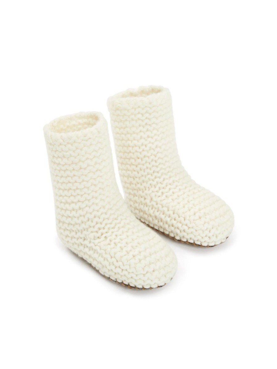 Baby Enula9 | Merino Baby Booties - Creme