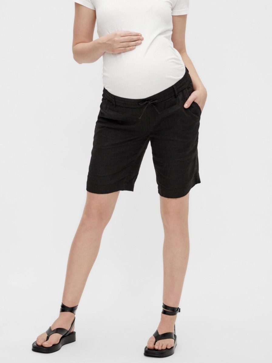 Mom Enula9 | Beach Woven Shorts - Black