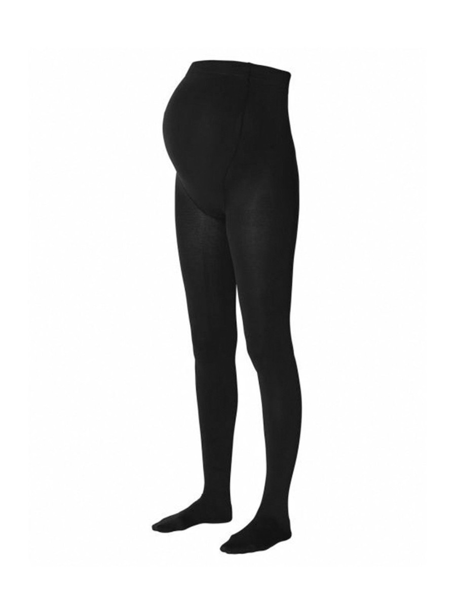 Mom Enula9 | Omar Thermal Maternity Tights - Black