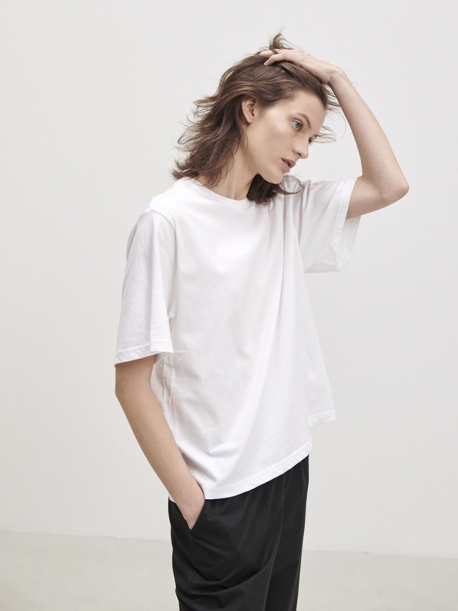 Mom Enula9 | Andy Oversize Tee - Optic White