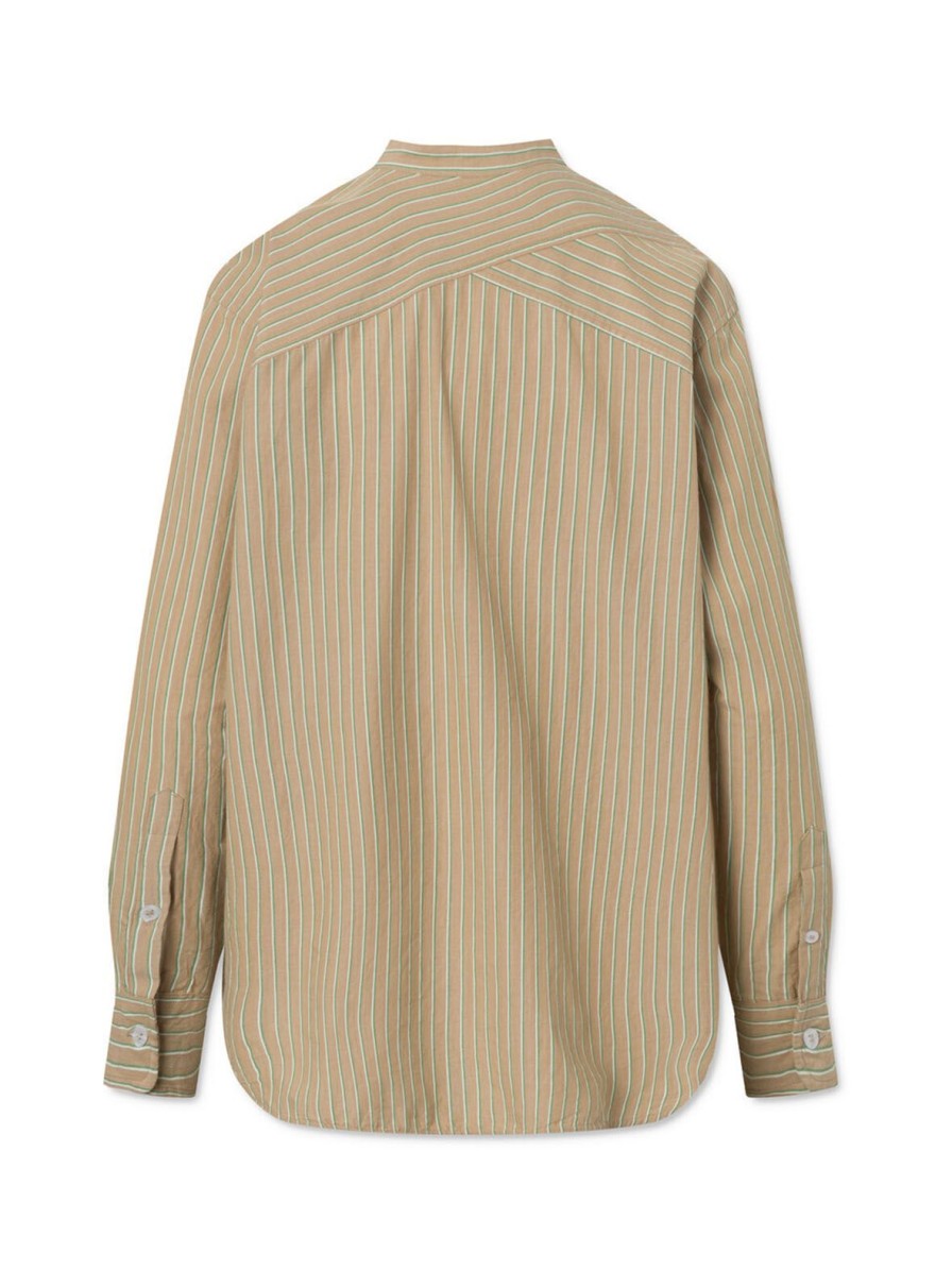 Mom Enula9 | Florentina Skjorte - Brown Stripe