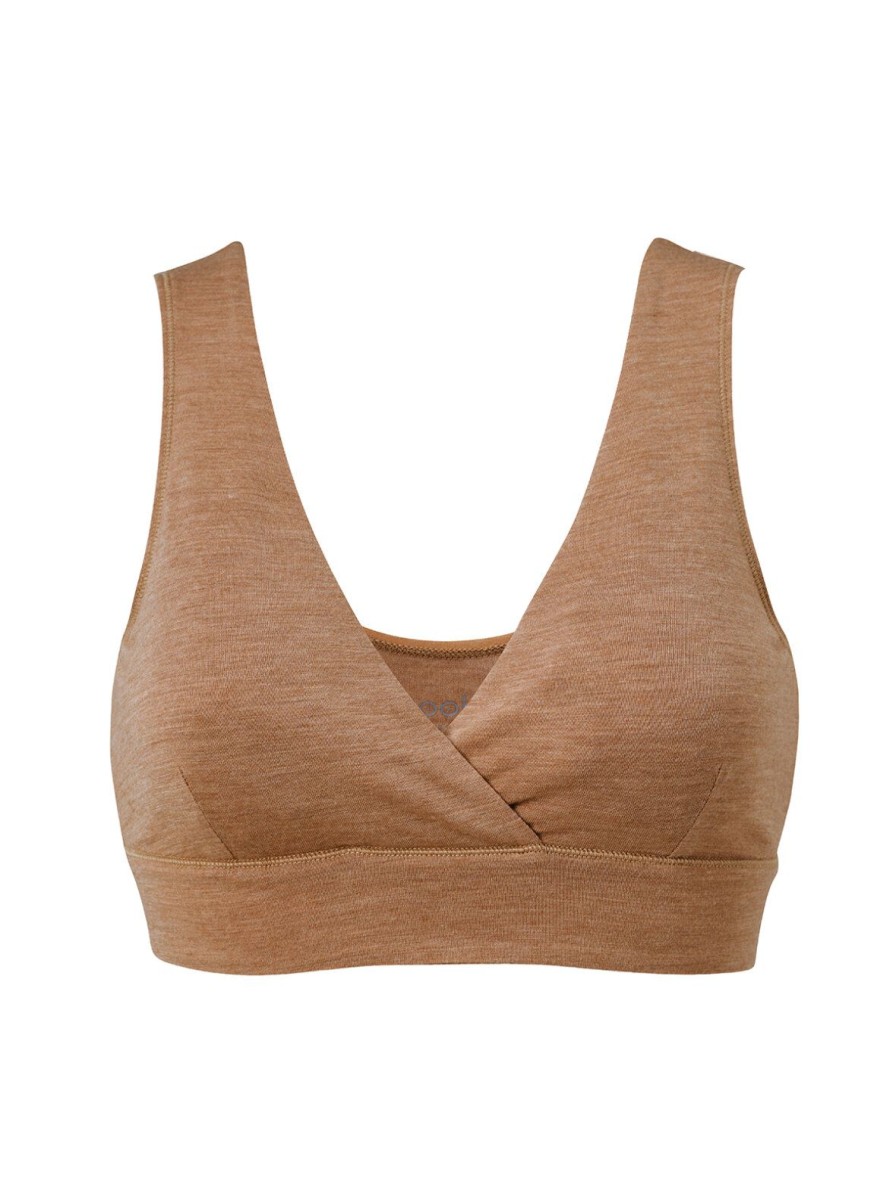 Mom Enula9 | The Go-To Merino Wool Bra, Brown Melange