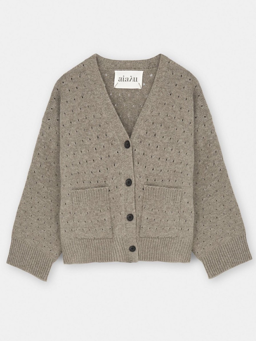 Mom Enula9 | Cora Dot Cardigan - Pure Soil