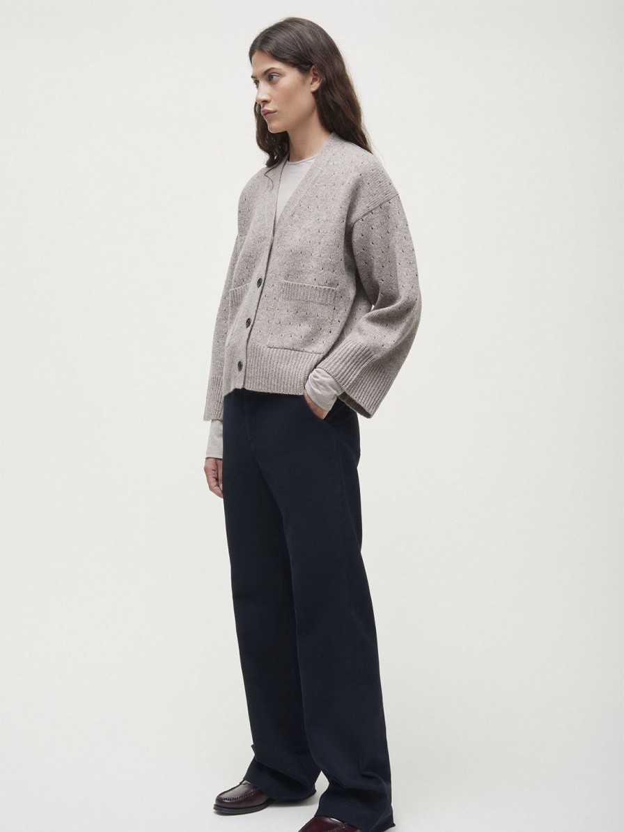 Mom Enula9 | Cora Dot Cardigan - Pure Soil