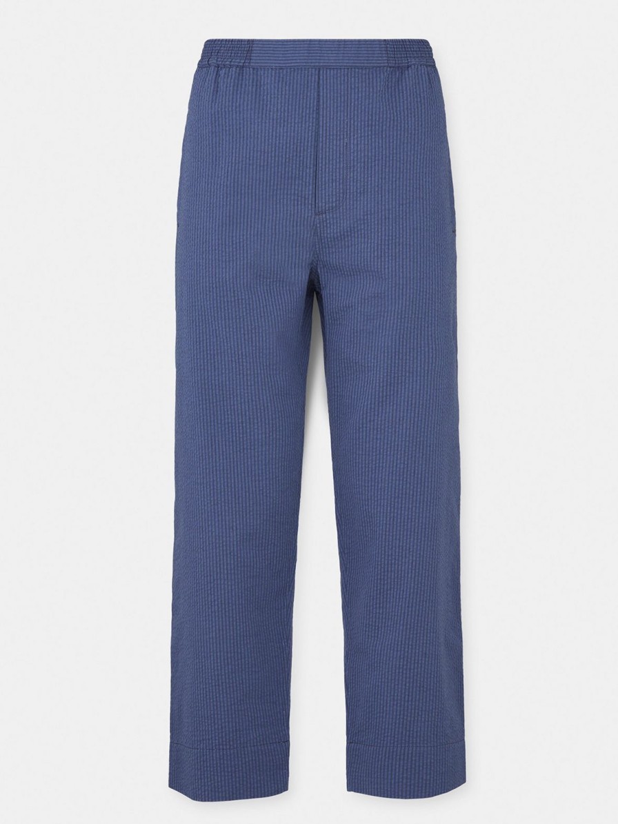 Mom Enula9 | Coco Pant Seersucker - Mix True Blue