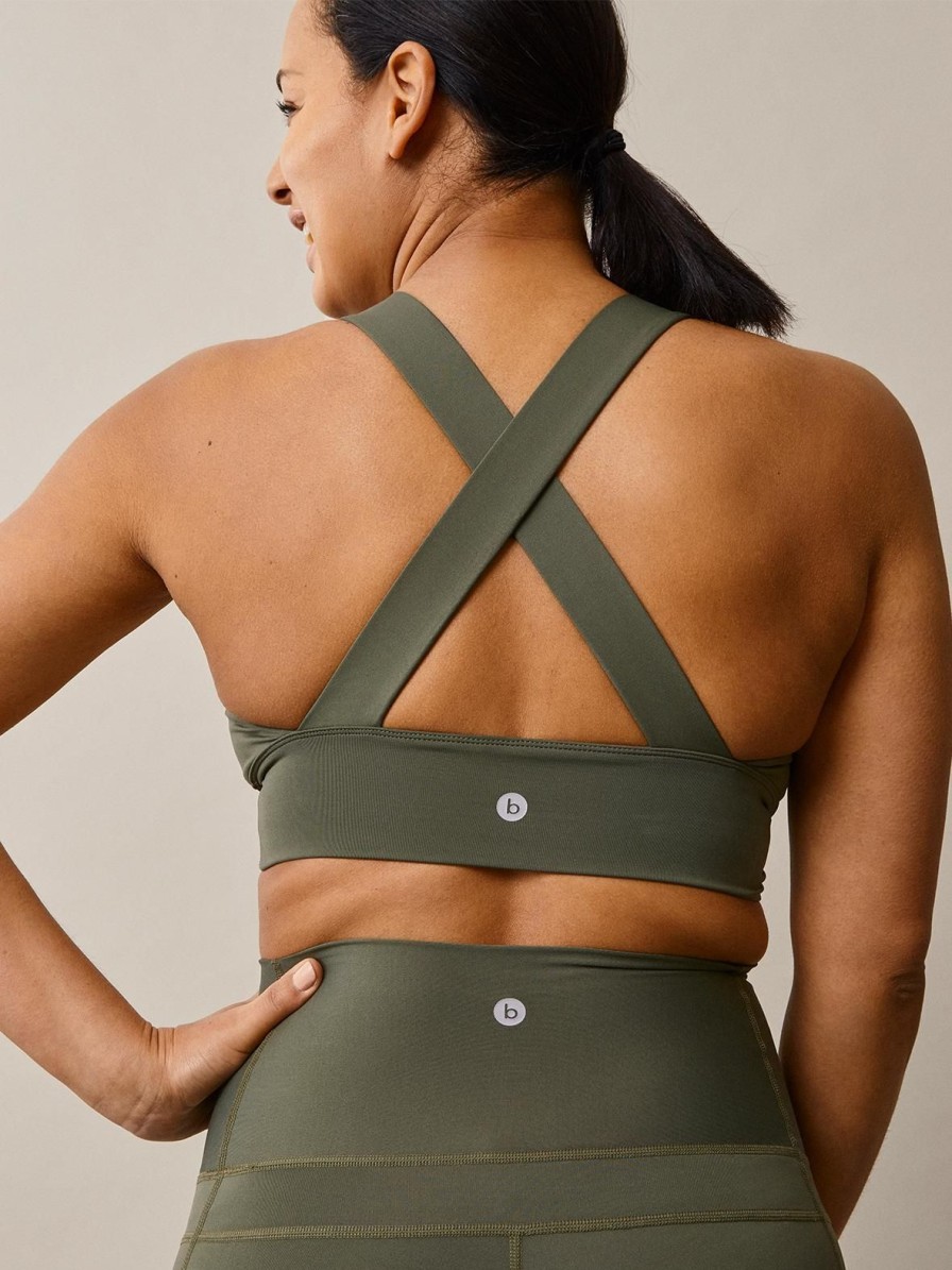 Mom Enula9 | The Go-To Flow Bra - Pine Green