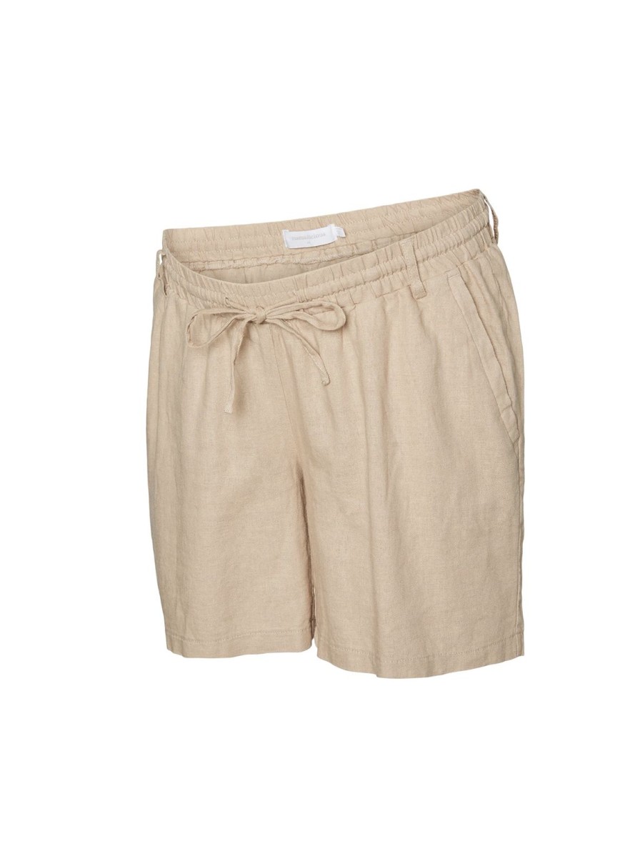 Mom Enula9 | Beach Women String Shorts - Warm Taupe