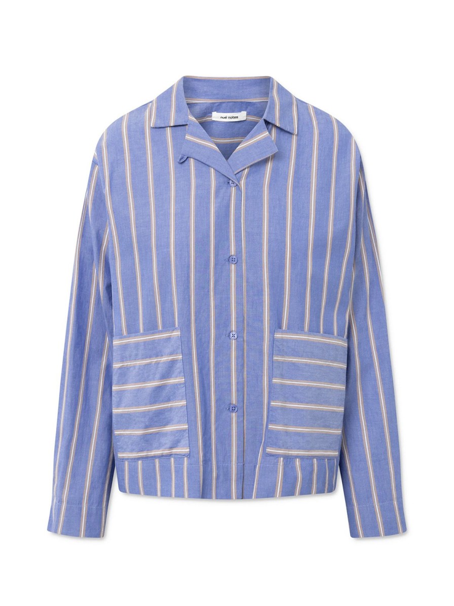 Mom Enula9 | Dorian Shirt - Blue Striped