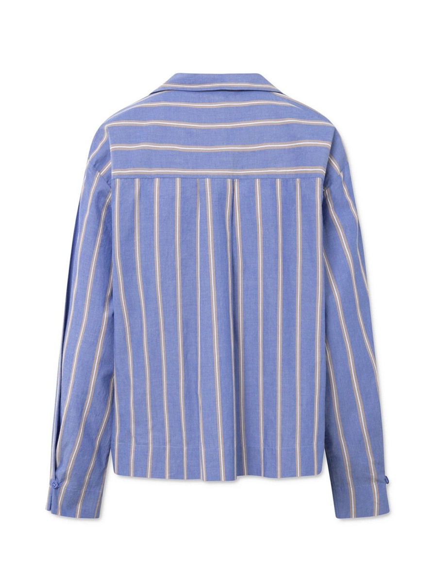 Mom Enula9 | Dorian Shirt - Blue Striped