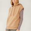 Mom Enula9 | Eco Bold Hoodie Sweat Vest, Warm Beige