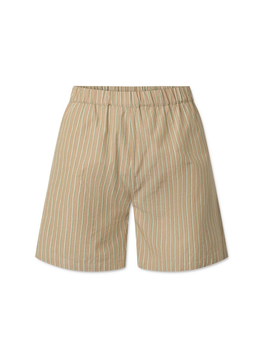 Mom Enula9 | Alessandra Shorts - Brown Stripe