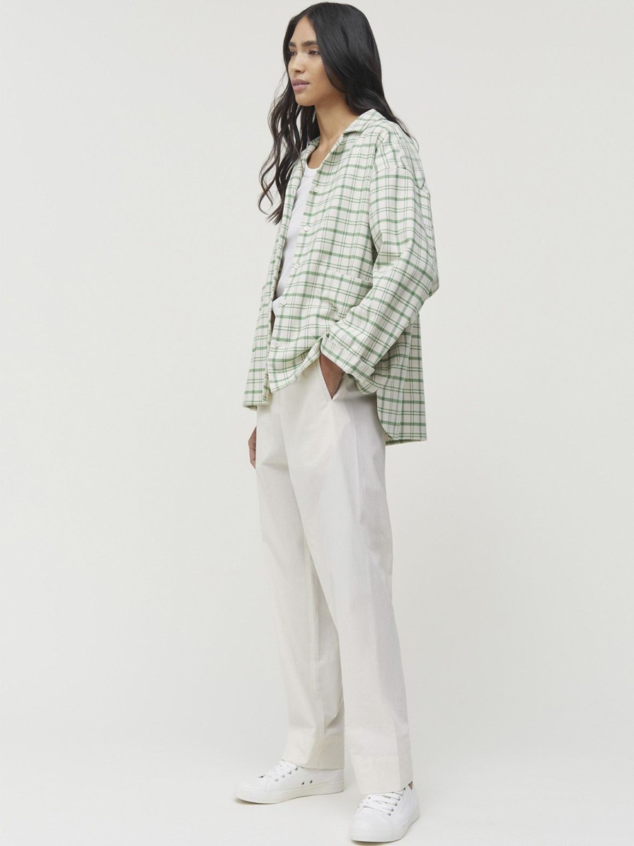 Mom Enula9 | Pyjamas Shirt - Green Check