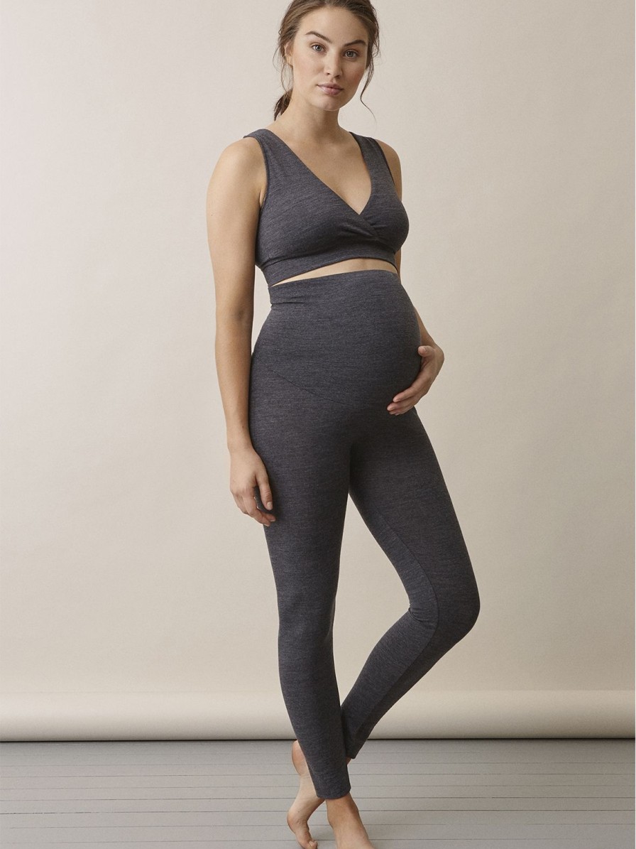 Mom Enula9 | Oono Wool Leggings - Greymelange