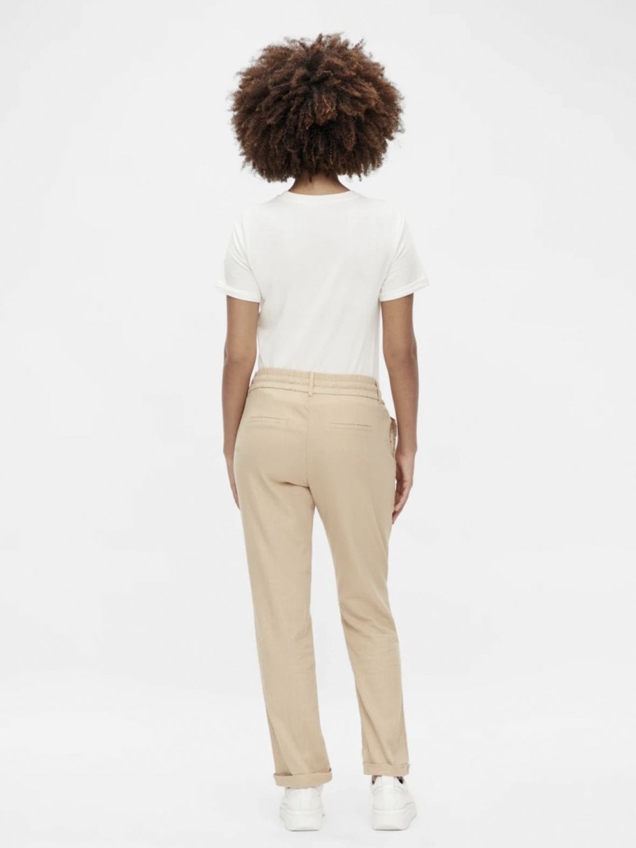 Mom Enula9 | Beach Wowen Linen Pant - Irish Cream