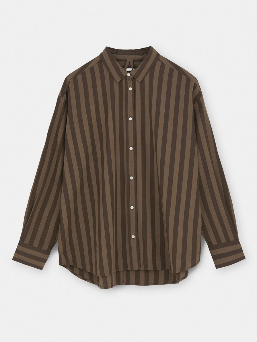 Mom Enula9 | Shirt - Mocha Stripe